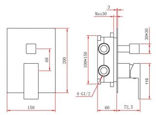 Душевой комплект Berges Ventas 2S хром 073001